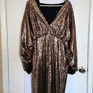 Eloquii Dolman Sleeve Sequin Dress Size 20